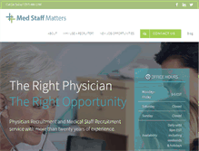 Tablet Screenshot of medstaffmatters.com